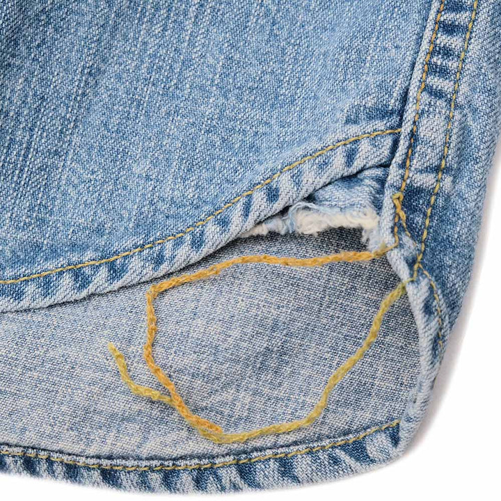 REMI RELIEF - DENIM WESTERN SHIRT - Small Flower Studs - RN2014SDP