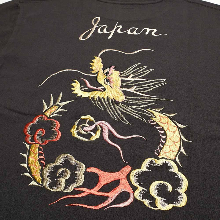 TAILOR TOYO - S/S SUKA T-SHIRT - EMBROIDERED - DRAGON - TT79744