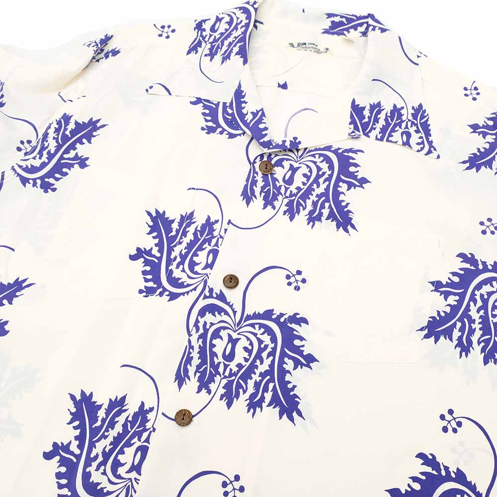 SUN SURF - L/S RAYON HAWAIIAN SHIRT - CORAL HIBISCUS - SS29402