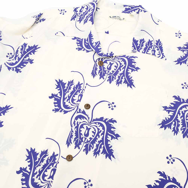 SUN SURF - L/S RAYON HAWAIIAN SHIRT - CORAL HIBISCUS - SS29402