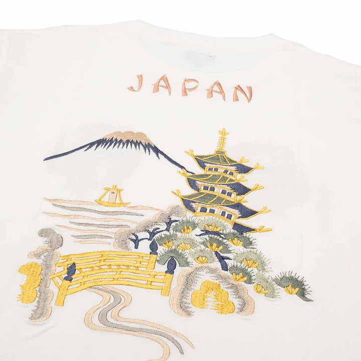 TAILOR TOYO - S/S SUKA T-SHIRT - EMBROIDERED - LANDSCAPE - TT79589