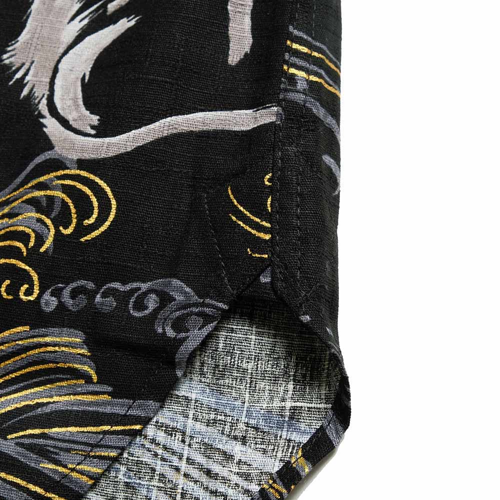 KOROMO ZAKURA - Southern Cloth - Long-Sleeve Regular Shirt - Ink painting horse depicted with Japanese traditional technique, KINSAI-style - SA1726