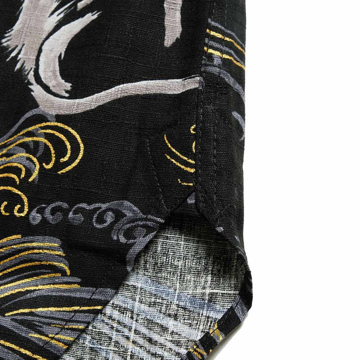 KOROMO ZAKURA - Southern Cloth - Long-Sleeve Regular Shirt - Ink painting horse depicted with Japanese traditional technique, KINSAI-style - SA1726