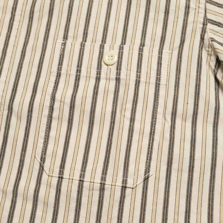 SUGAR CANE - COTTON STRIPE S/S WORK SHIRT - SC39730