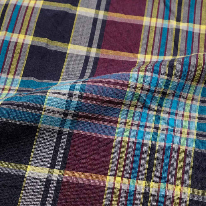 SUGAR CANE - MADRAS CHECK BUTTON DOWN SHIRT - SC39738