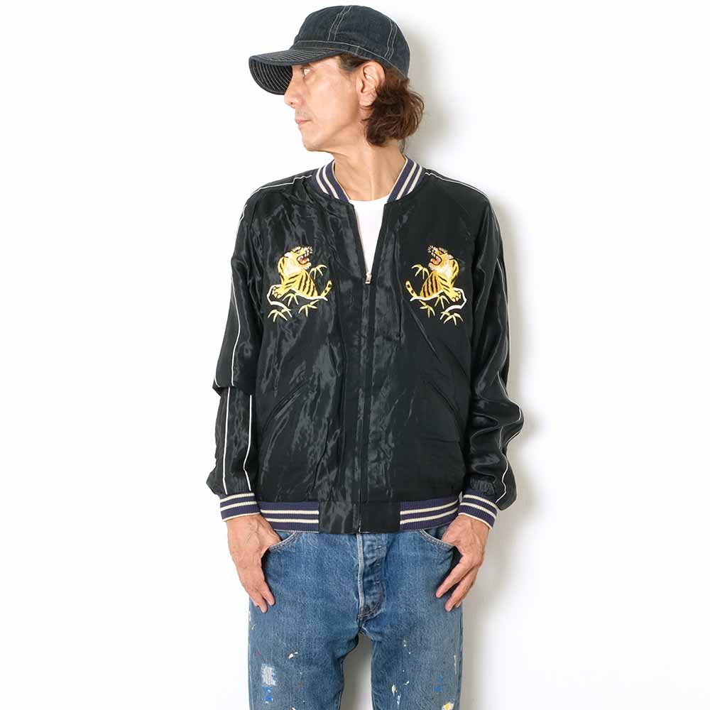 TAILOR TOYO - Acetate Souvenir Jacket - RED EAGLE x TIGER HEAD - TT15542-190