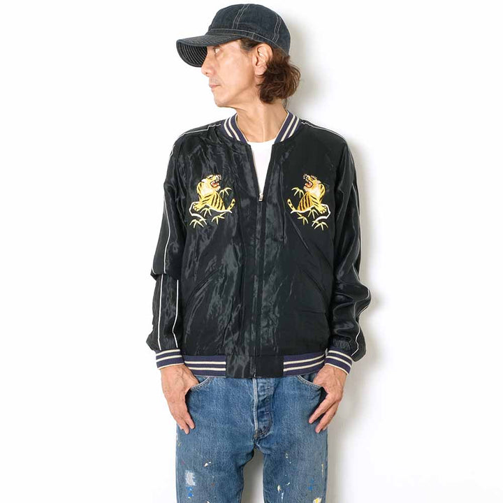 TAILOR TOYO - Acetate Souvenir Jacket - RED EAGLE x TIGER HEAD - TT15542-190