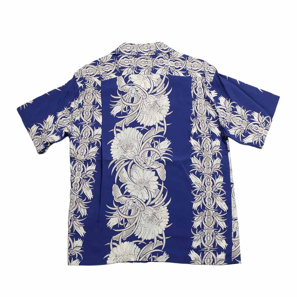 SUN SURF - S/S RAYON HAWAIIAN SHIRT - NIGHT BLOOMING CEREUS BORDER - SS39612