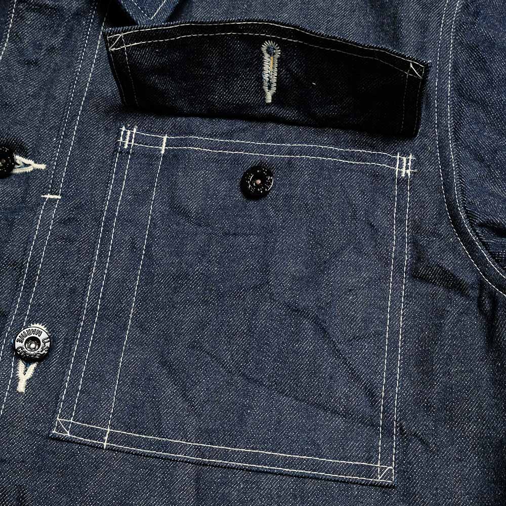 BUZZ RICKSON'S - U.S. MARINE CORPS M-1944 DENIM CIVILIAN UTILITY JACKET - BR15886