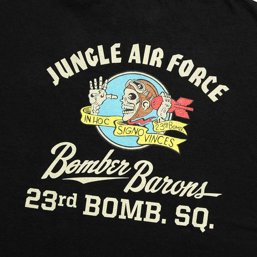BUZZ RICKSON'S - S/S T-SHIRT - 23rd BOMB. SQ. BOMBER BARONS - BR79778