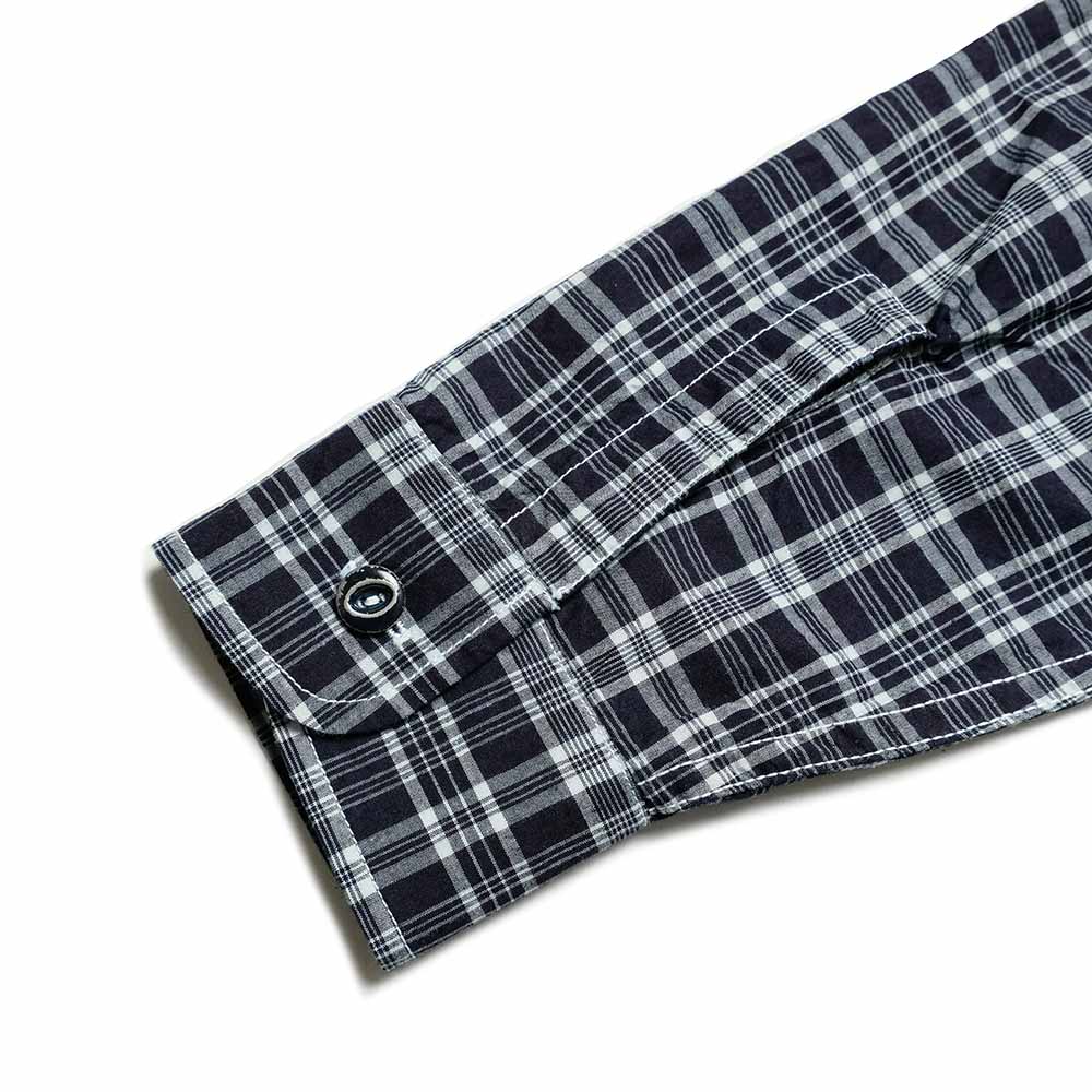 SUGAR CANE - FICTION ROMANCE - 4oz. INDIGO CHECK WORK SHIRT - SC29672