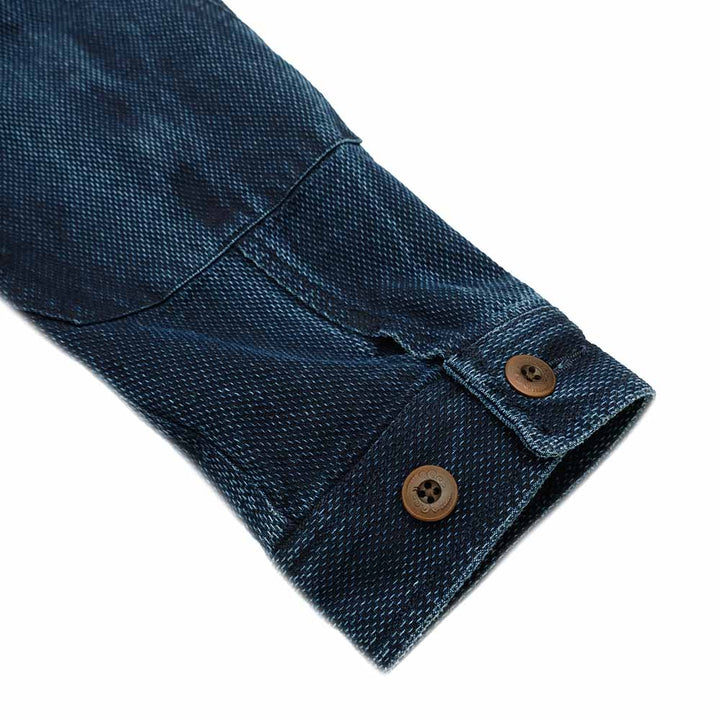 Soundman - US ARMY COMBAT JK - Delaware - Indigo Dyed Sashiko Style Dobby - 493M-655A