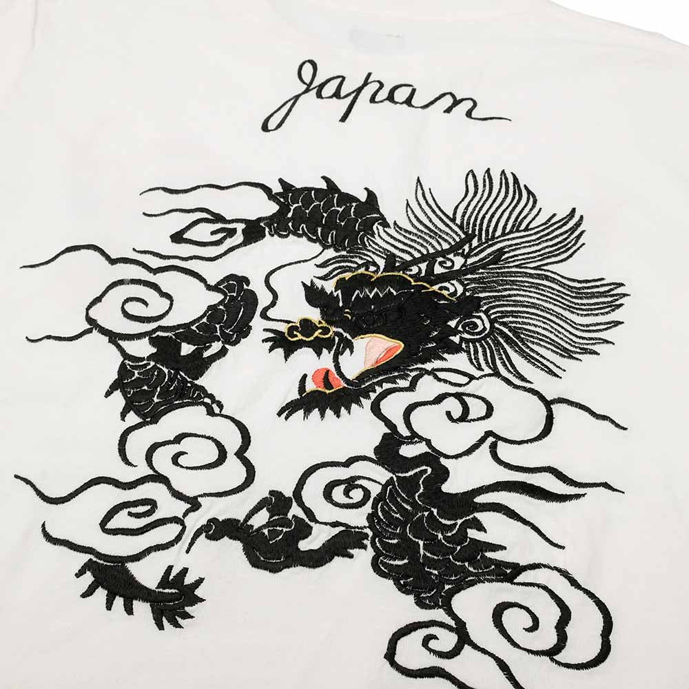 TAILOR TOYO - S/S SUKA T-SHIRT - EMBROIDERED - DRAGON - TT79588