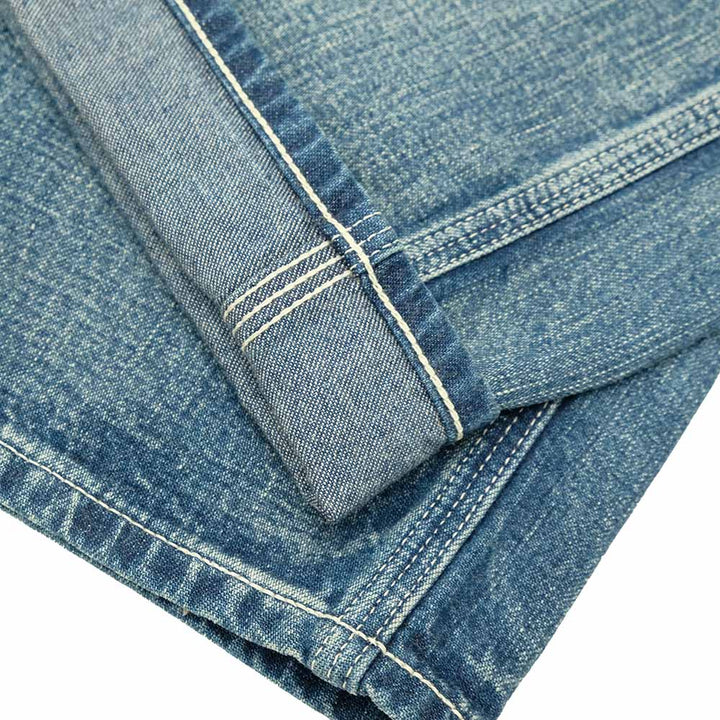 SUGAR CANE - 11oz. BLUE DENIM WORK PANTS - AGED MODEL - SC42549
