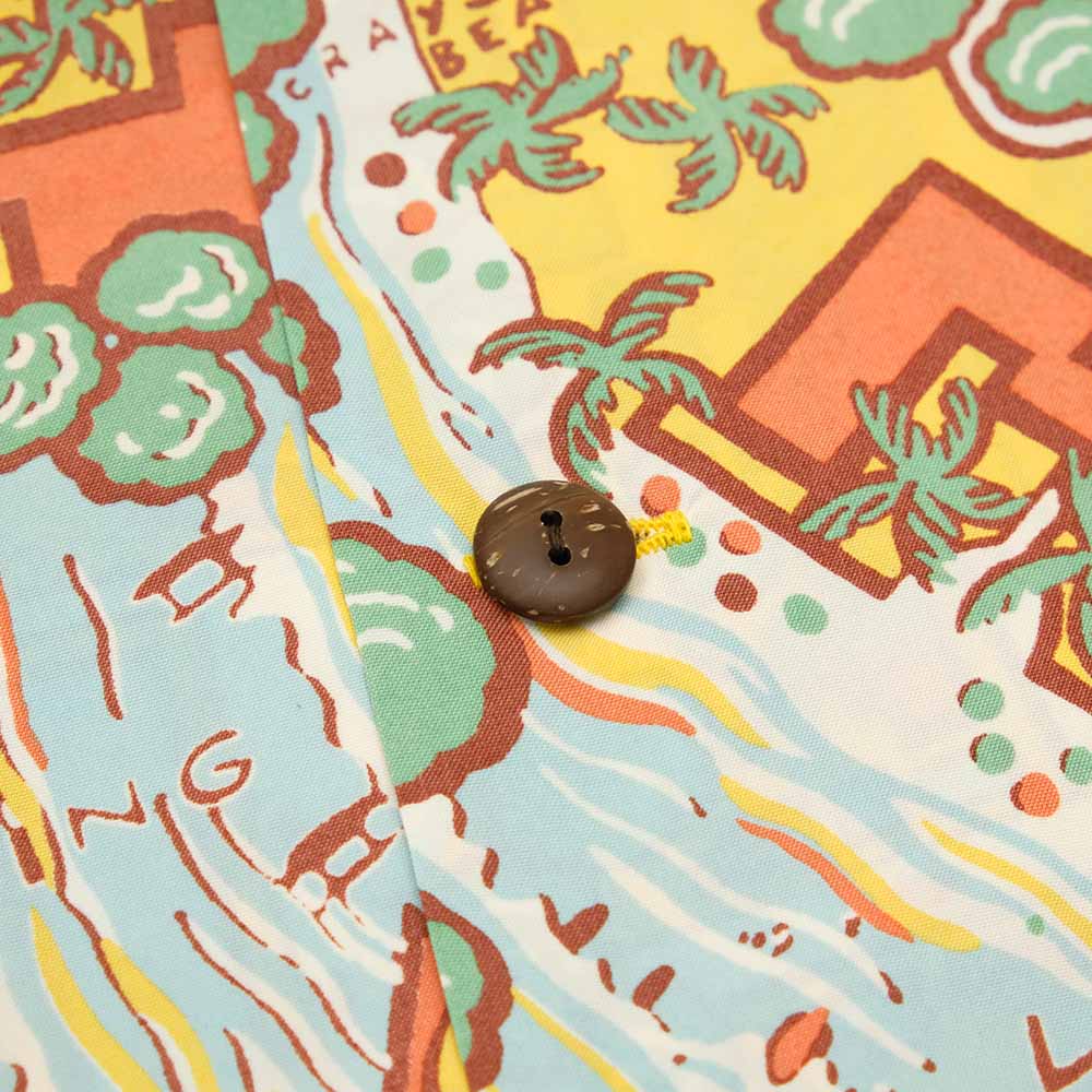 SUN SURF - RAYON HAWAIIAN SHIRT - WAIKIKI MAP - SS39424