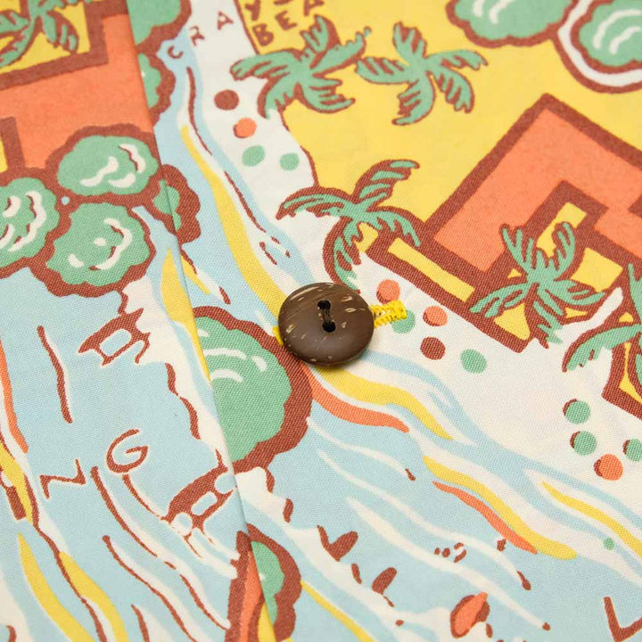 SUN SURF - RAYON HAWAIIAN SHIRT - WAIKIKI MAP - SS39424