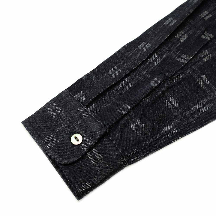 MOMOTARO JEANS - Triple Stitch Cross Plaid Jacquard Shirt - MXLS1035