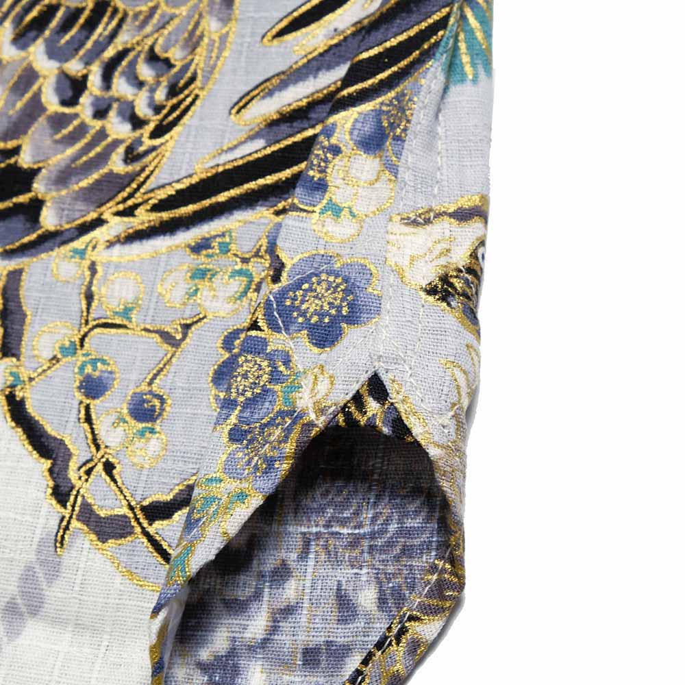 KOROMO ZAKURA - Southern Cloth - Long-Sleeve Regular Shirt - Hawk depicted with Japanese traditional technique, KINSAI-style - SA1727