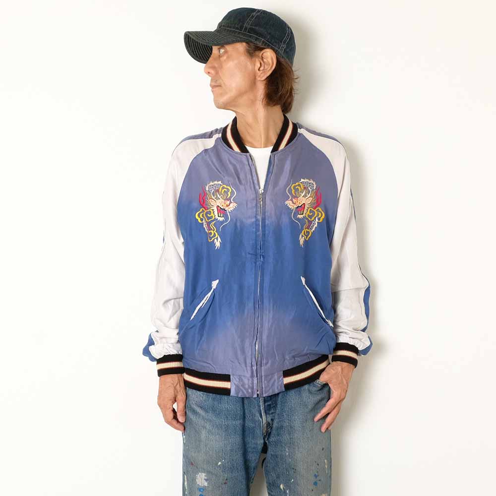 TAILOR TOYO - Acetate Souvenir Jacket - RED TIGER x EAGLE - (AGING MODEL) - TT15793-119