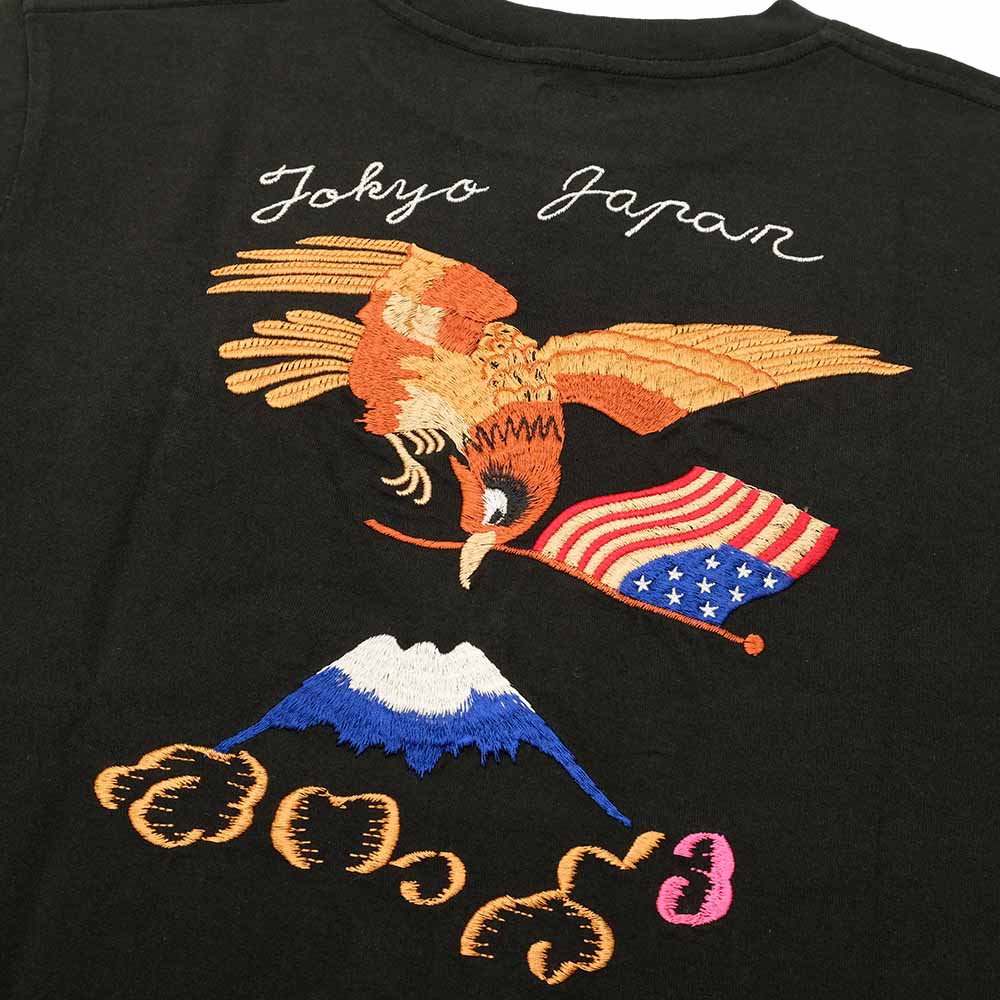 TAILOR TOYO - S/S SUKA T-SHIRT - EMBROIDERED - EAGLE & MT. FUJI - TT79392