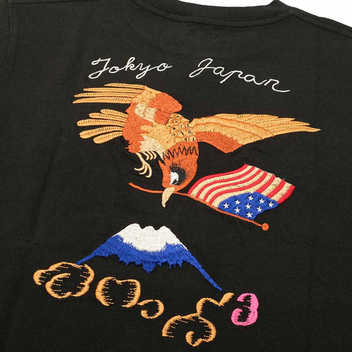 TAILOR TOYO - S/S SUKA T-SHIRT - EMBROIDERED - EAGLE & MT. FUJI - TT79392