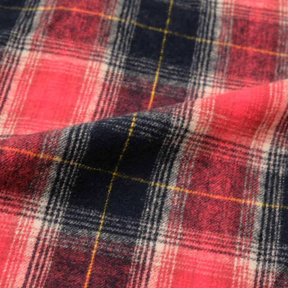 SUGAR CANE - Add Human Labor - OMBRE SHAGGY PLAID L/S WORK SHIRT - SC29204