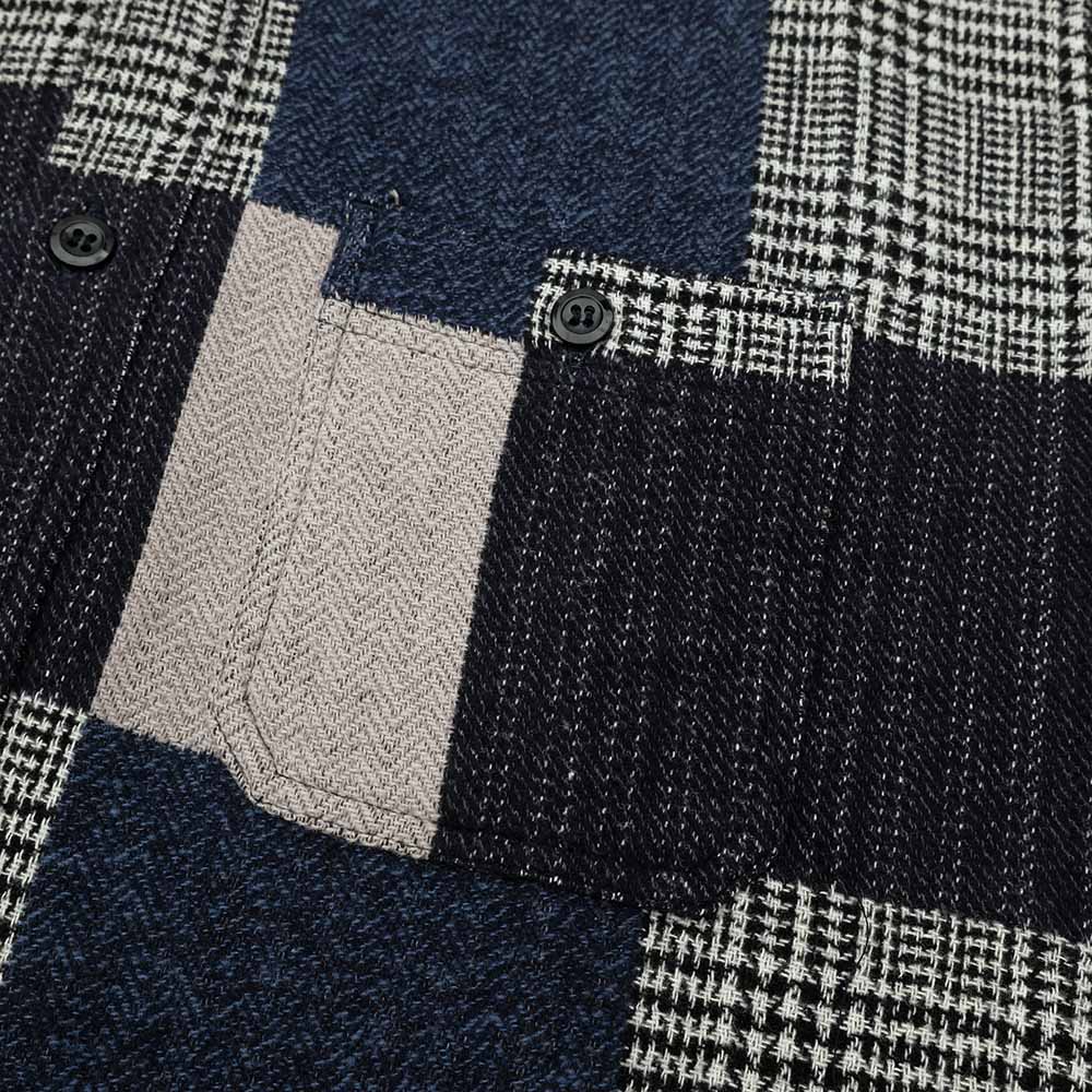 SUGAR CANE - Add Human Labor - PATCHWORK CHECK WORK SHIRT - SC29589