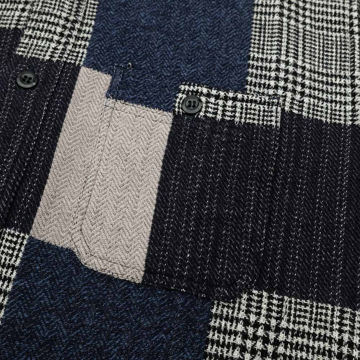 SUGAR CANE - Add Human Labor - PATCHWORK CHECK WORK SHIRT - SC29589