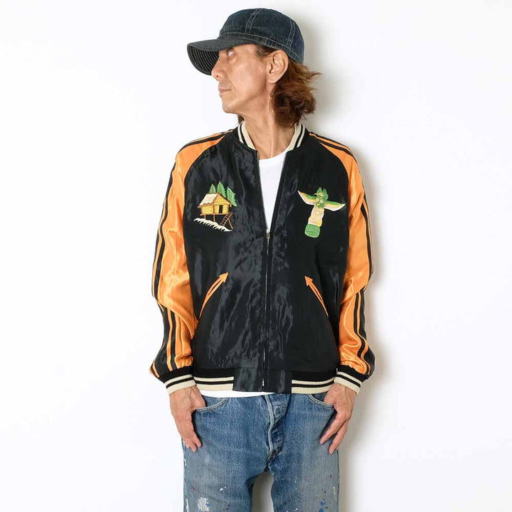 TAILOR TOYO - Acetate Souvenir Jacket - ALASKAN EAGLE × DOG SLED - TT15790-128