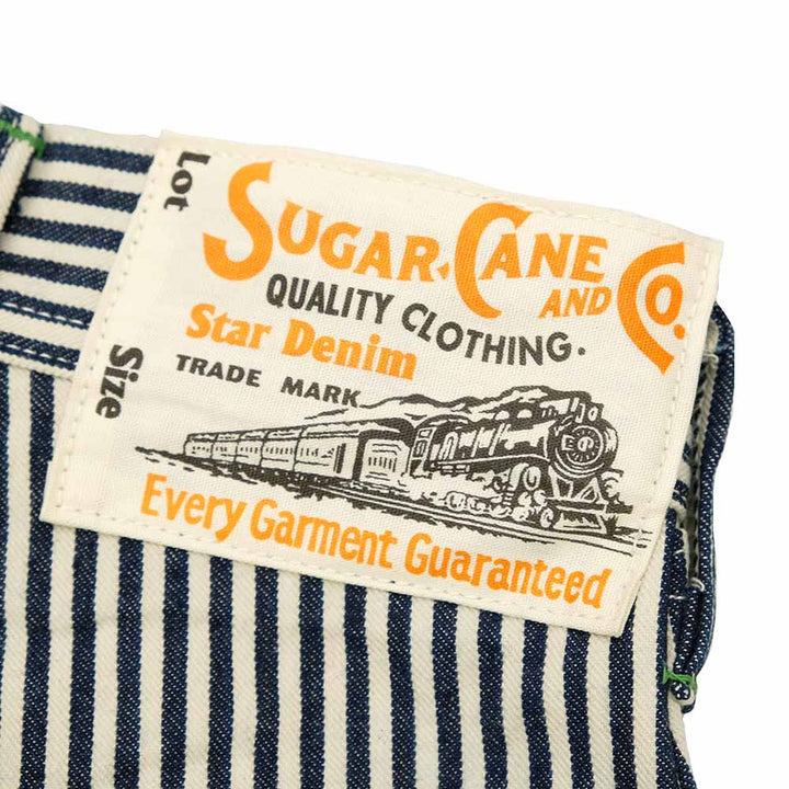 SUGAR CANE - 11oz. HICKORY STRIPE WORK SHORTS - SC52566