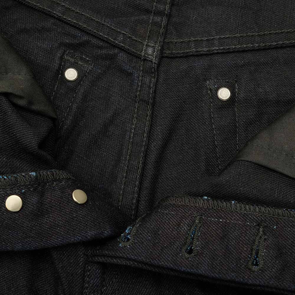 MOMOTARO JEANS - 15.7oz INDIGO × BLACK DENIM - NARROW TAPERED - MXJE3100