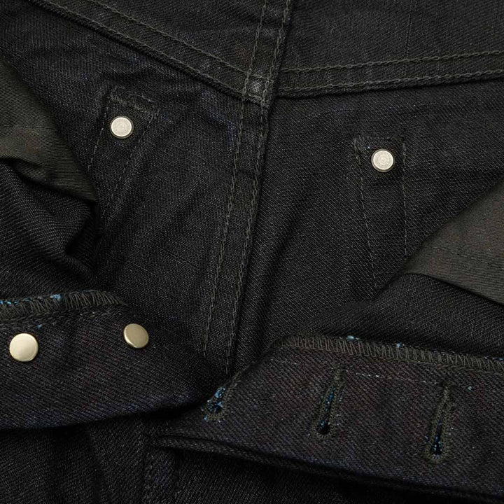 MOMOTARO JEANS - 15.7oz INDIGO × BLACK DENIM - NARROW TAPERED - MXJE3100