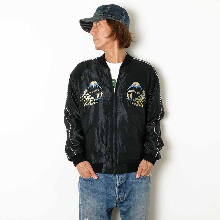 TAILOR TOYO - Acetate Quilted Souvenir Jacket - WHITE TIGER × LANDSCAPE - TT15791-159