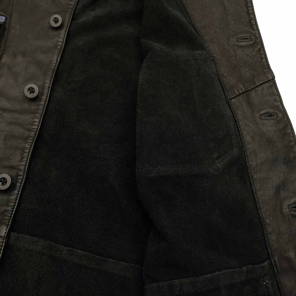 BLUE BLUE - Indigo Switch Leather Coverall - 1017730