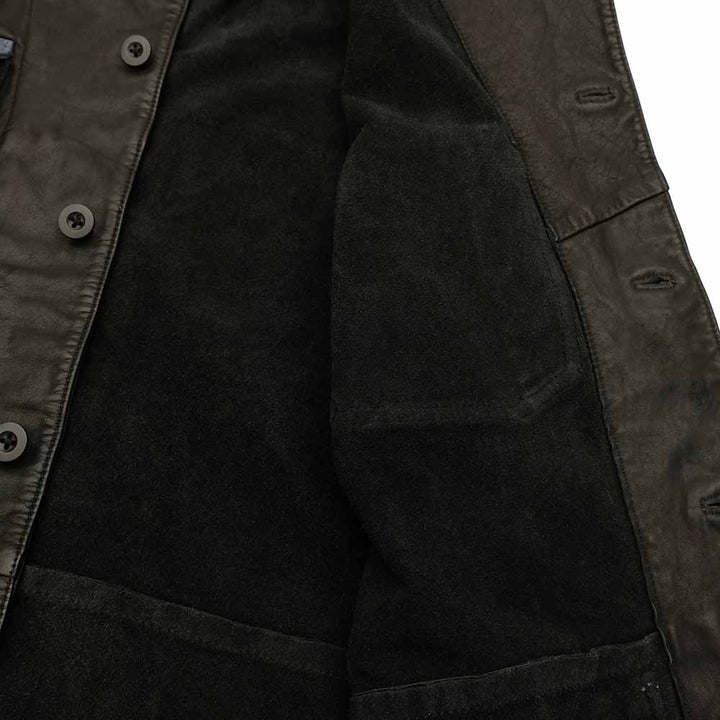 BLUE BLUE - Indigo Switch Leather Coverall - 1017730