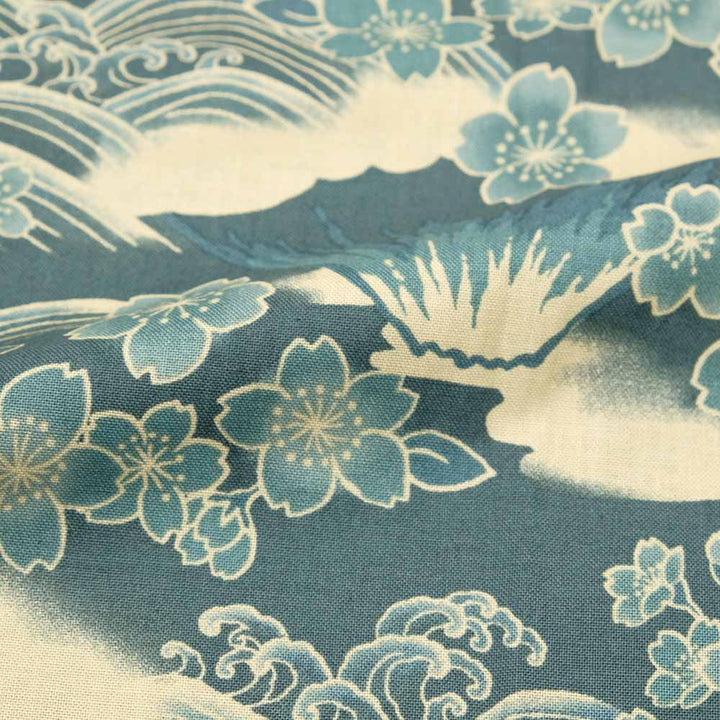 衣櫻 - シーチング素材 - 長袖レギュラーシャツ - 桜富士 - SA1664