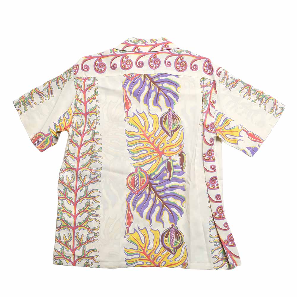 SUN SURF - S/S RAYON HAWAIIAN SHIRT - MONSTERA BORDER - SS39622