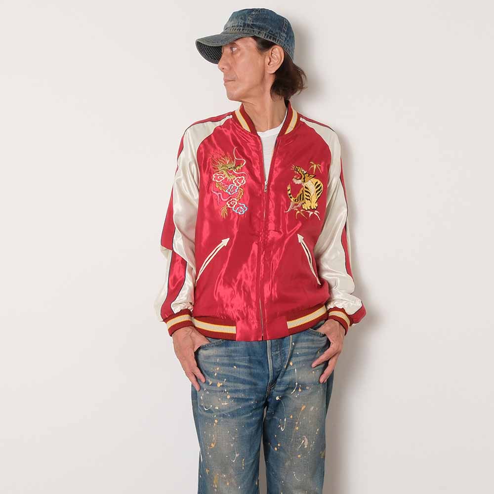 TAILOR TOYO - Acetate Souvenir Jacket - BLACK EAGLE x DRAGON HEAD - TT15972-159