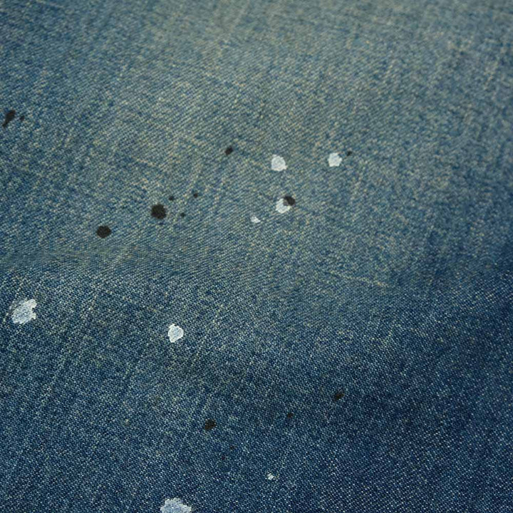 SUGAR CANE - BLUE DENIM WORK SHIRT AGED MODEL - SC29474