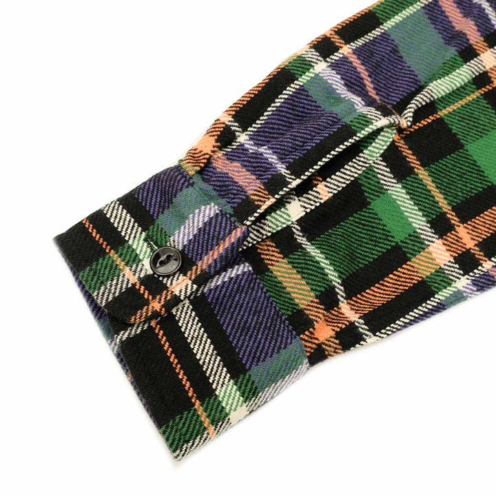 SUGAR CANE - TWILL PLAID WORK SHIRT - SC29566