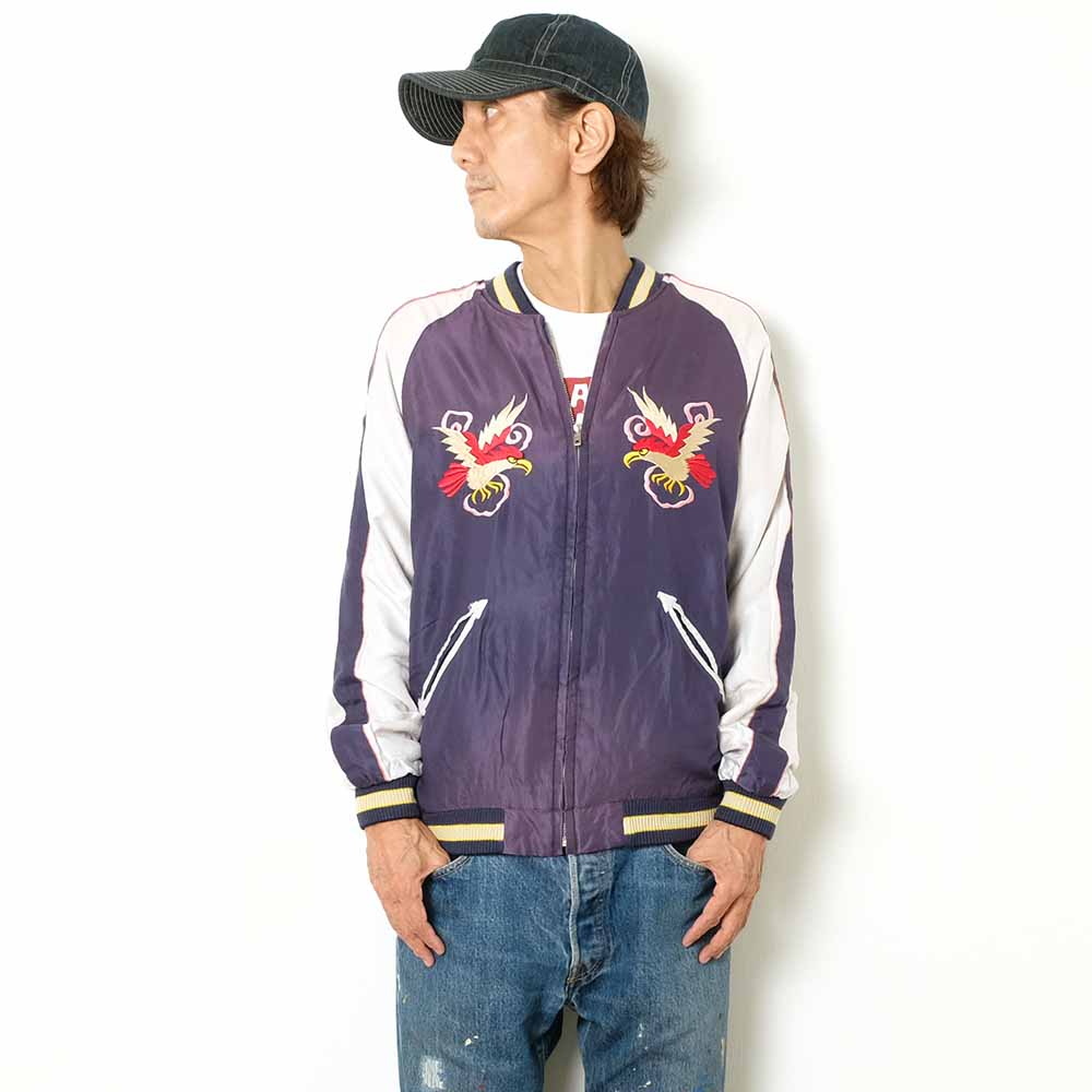 TAILOR TOYO - Acetate Souvenir Jacket - WHITE TIGER x LANDSCAPE - (AGING MODEL) - TT15545-145