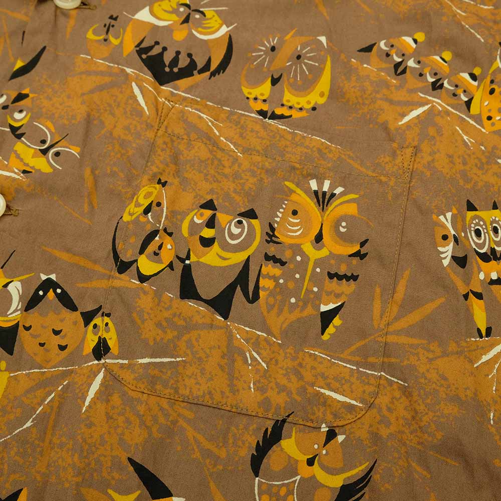 STAR OF HOLLYWOOD - TYPEWRITER COTTON OPEN SHIRT - OWL - SH39494