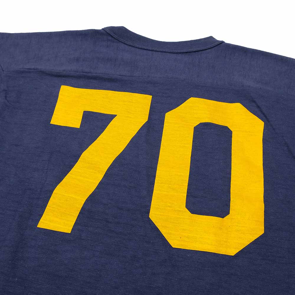 WAREHOUSE - 7/10 SLEEVE FOOTBALL T-SHIRT - NO. 70 - 4063NO-25