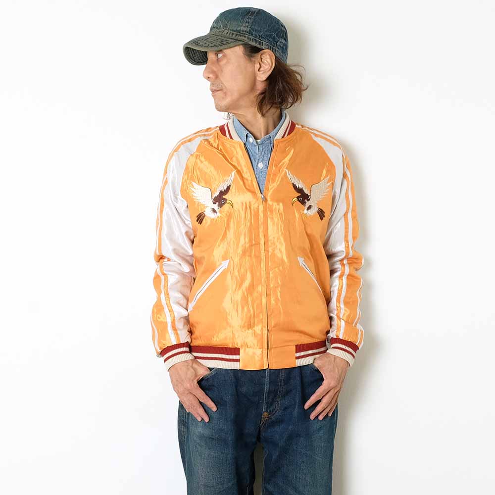 TAILOR TOYO - Acetate Souvenir Jacket - WHITE DRAGON x EAGLE - TT15682-119