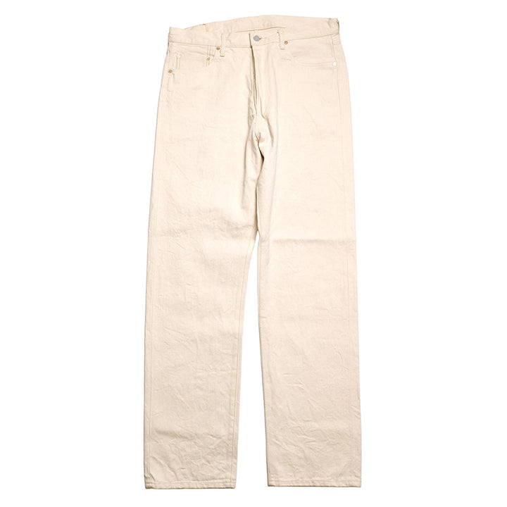 GENERAL THINGS - Button fly Jeans Line 2 Straight - 14oz. White Denim - 120W