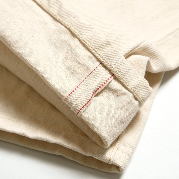 GENERAL THINGS - Button fly Jeans Line 2 Straight - 14oz. White Denim - 120W