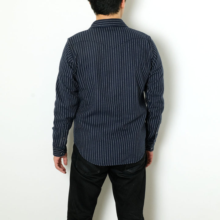 IRON HEART - UHF WESTERN SHIRT - CHALK STRIPE - IHSH-401