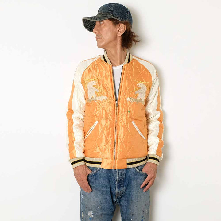 TAILOR TOYO - Velveteen Souvenir Jacket - POLAR BEAR x ALASKA MAP - TT15792-119