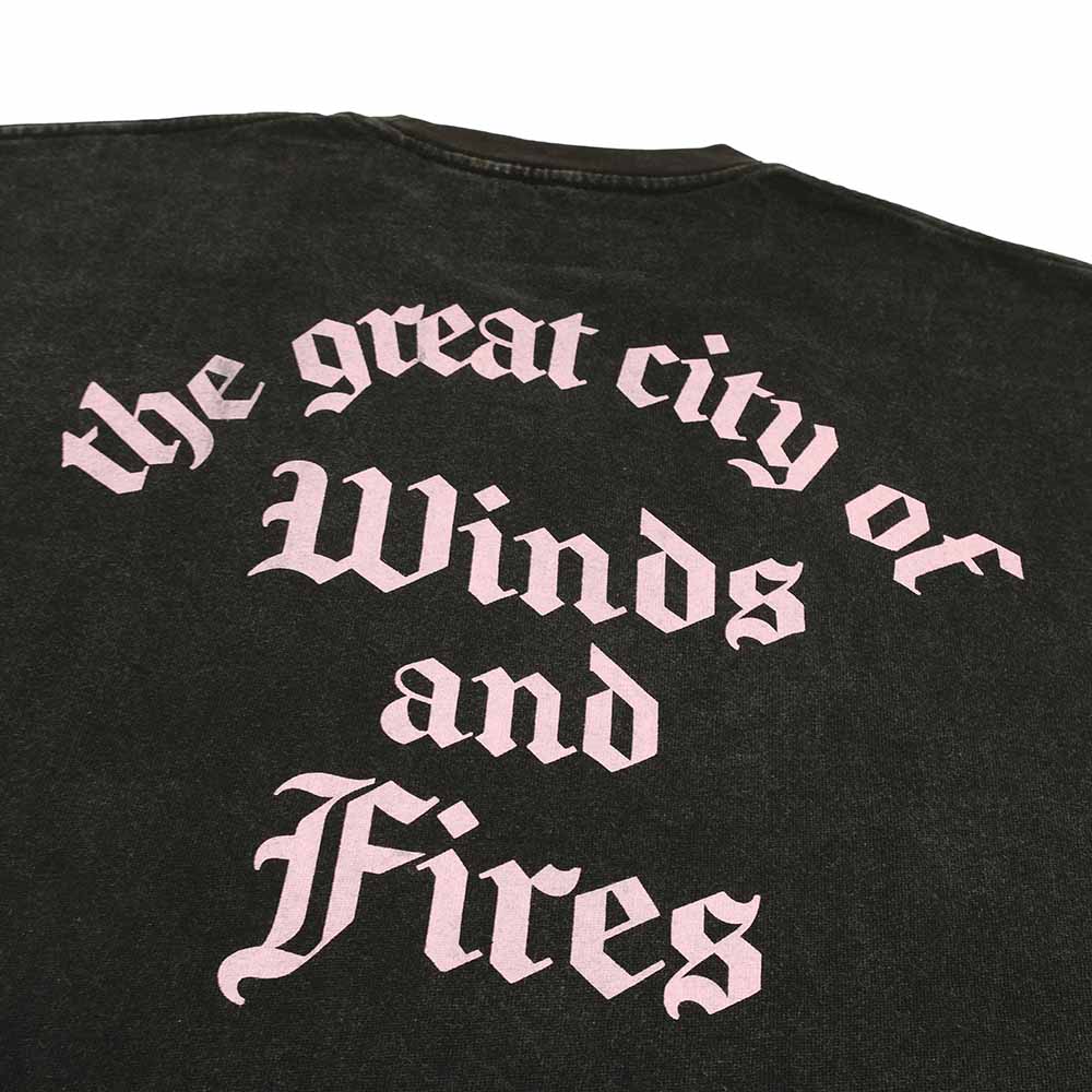 UNIVERSAL OVERALL - CHEMICAL WASH - PRINT T-SHIRT - OLD ENGLISH LOGO - U2523211