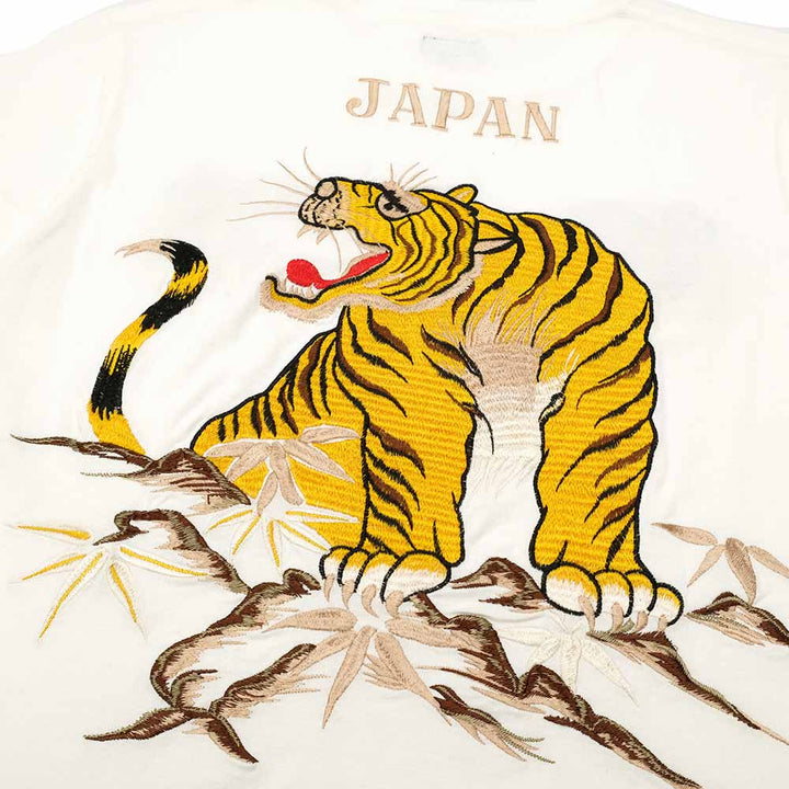 TAILOR TOYO - L/S SUKA T-SHIRT - EMBROIDERED - TIGER - TT69471